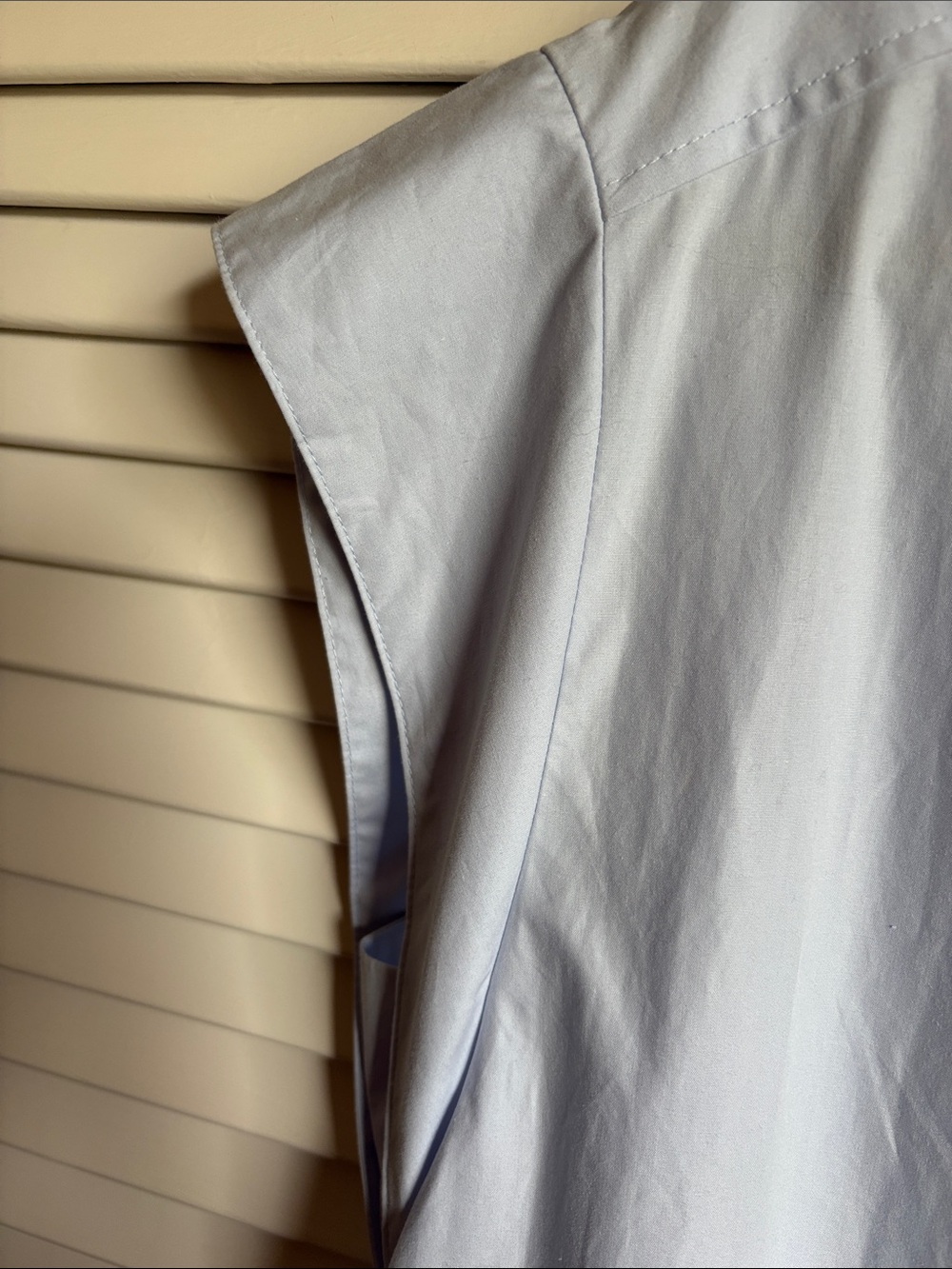 A.L.C. Light Blue Poplin Ruffle-Hem Shirt Dress - Picture 4 of 6
